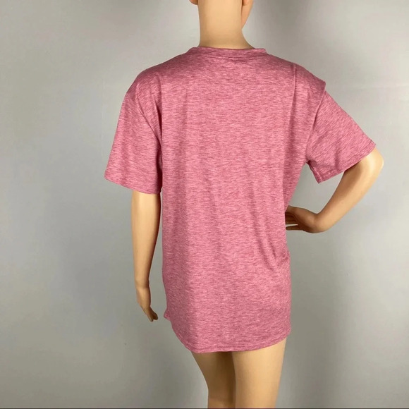 BE YOU Women's Large Rainbow Heathered red Short Sleeve T-Shirt - Picture 2 of 7